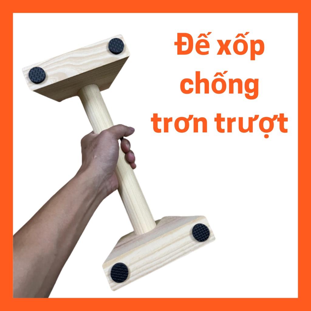 1 Chiếc Parallettes gỗ Tần Bì-Dụng Cụ Hít Đất,Chống đẩy tập cơ ngực,planche,handstand,hướng dẫn chi tiết Calisthenics,