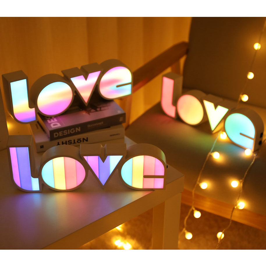 Đèn LED Hộp 3D Chữ love Trang Trí Tiệc, Lễ Cưới