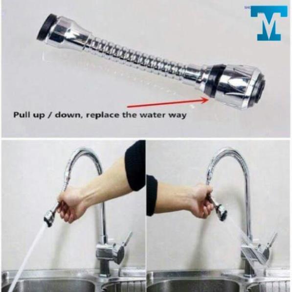 VÒI NƯỚC INOX TĂNG ÁP CAO CẤP XOAY 360