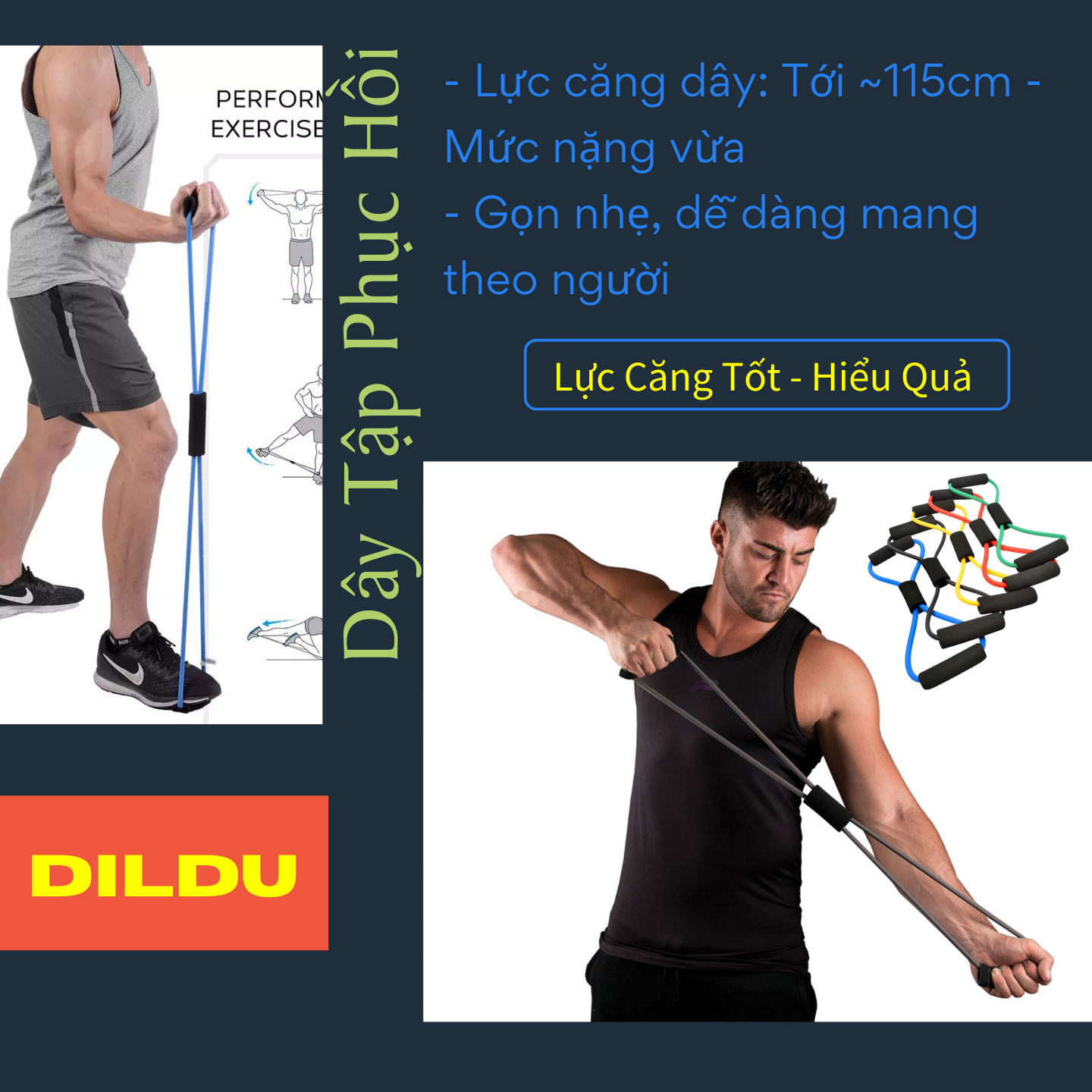 Dây Tập Phục Hồi Chức Năng, Chống Gù Lưng, Luyện Mở Vai - Nhỏ Gọn, Tập Ở Mọi Nơi - BIGBULL