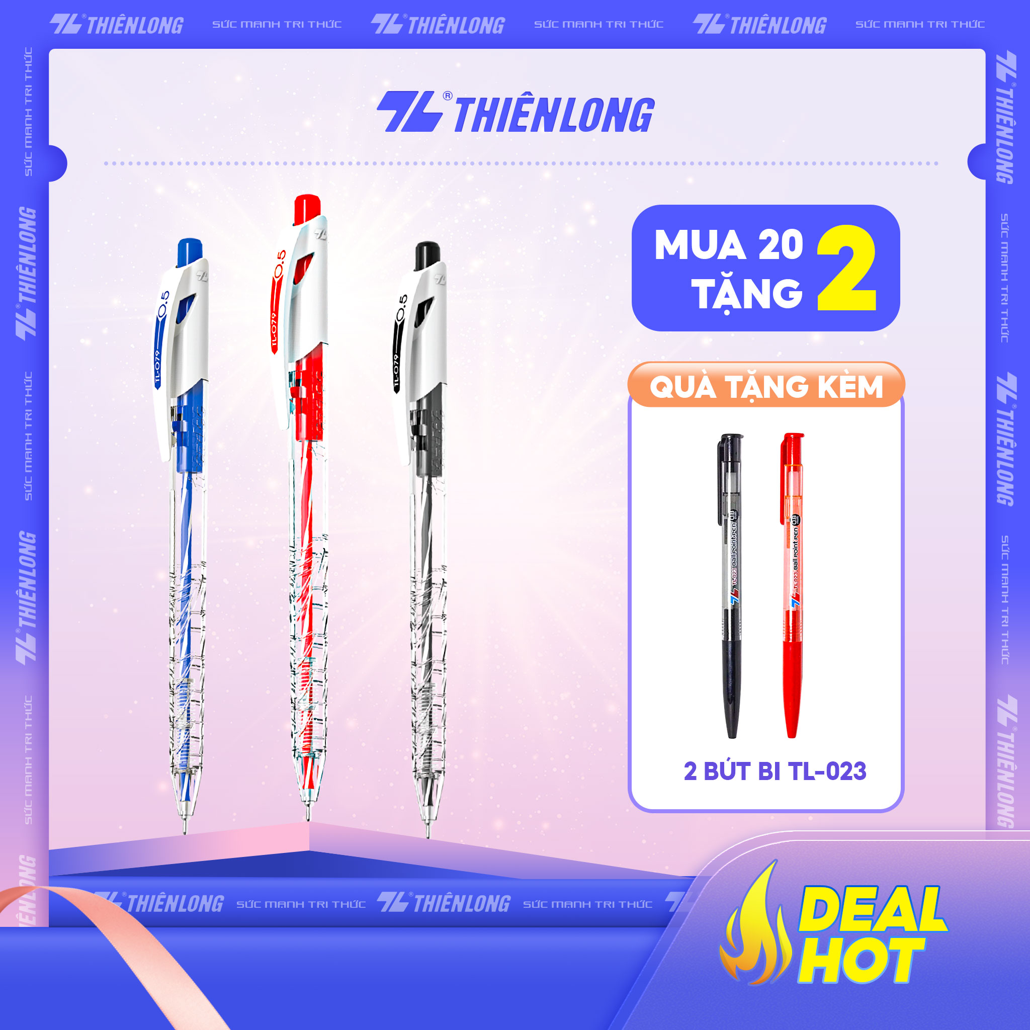 Hộp 20 Bút Bi Thiên Long TL-079 Treedee