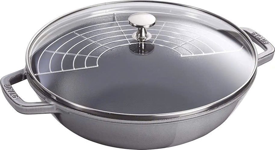 Chảo gang Wok Staub Wok CHE 30cm hàng chính hãng
