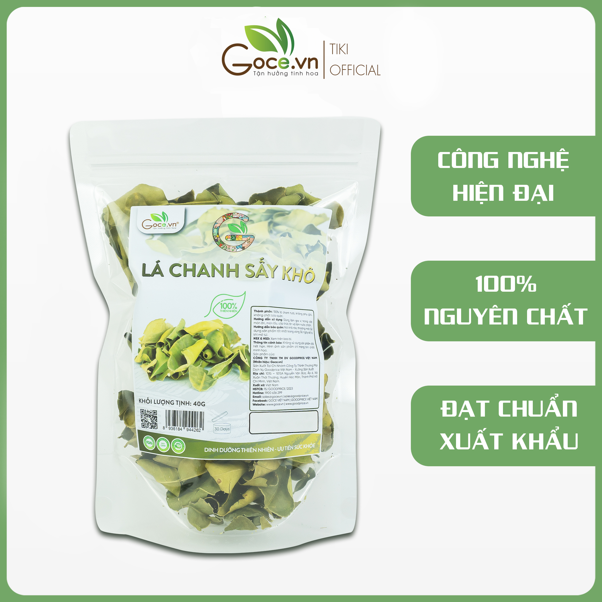 Lá chanh sấy khô Goce - 40g