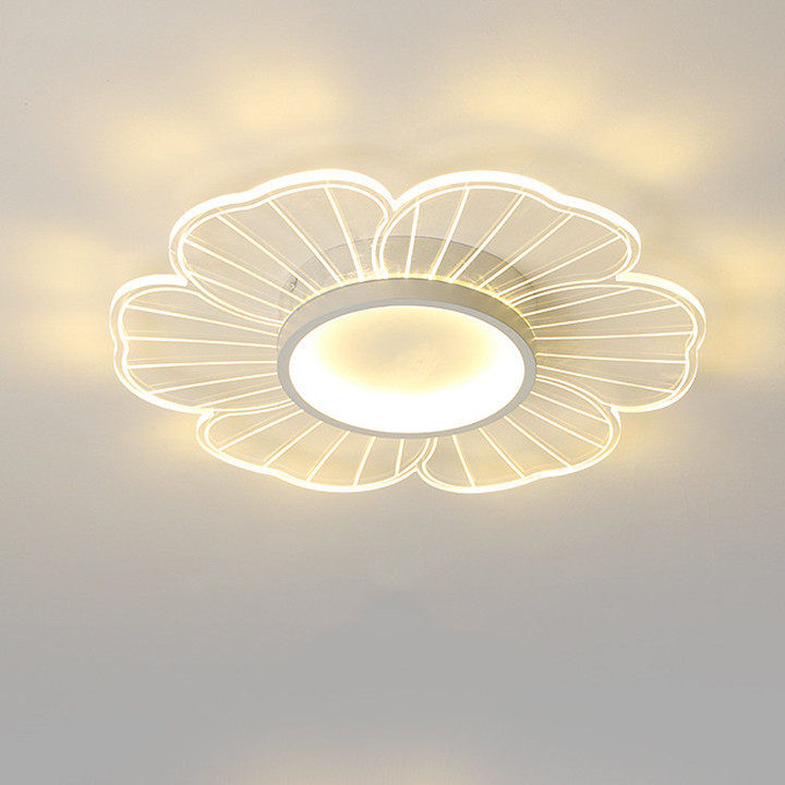 Đèn Trần Phòng Ngủ Vàng Trắng 34W Có Điều Khiển Thông Minh - Đèn Led Trần Nhà Hình Bông Hoa Decor Nhà Đẹp