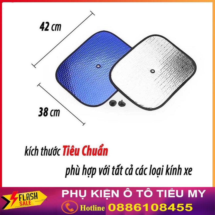 Bộ 6 tấm che nắng cửa kính ô tô - tấm chắn nắng xe hơi - tấm xốp tráng bạc 2 mặt cách nhiệt cực cao