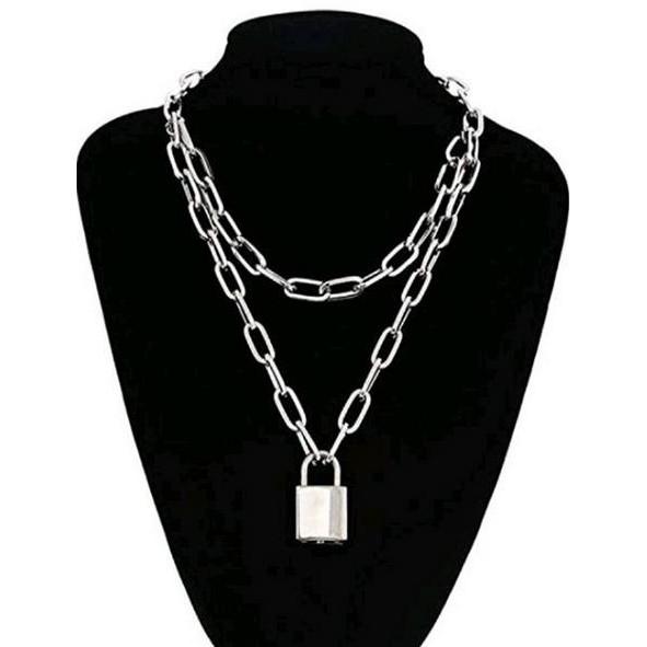 Dây chuyền hình ổ khóa ổ sáng tạo phong cách cổ điển dành cho cả nam và nữ