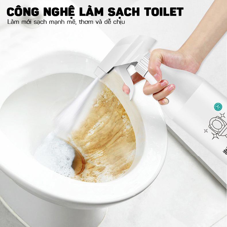 Dung Dịch Tẩy Rửa Bồn Cầu, Toilet, Làm Trắng Đồ Sứ Cao Cấp 500ml