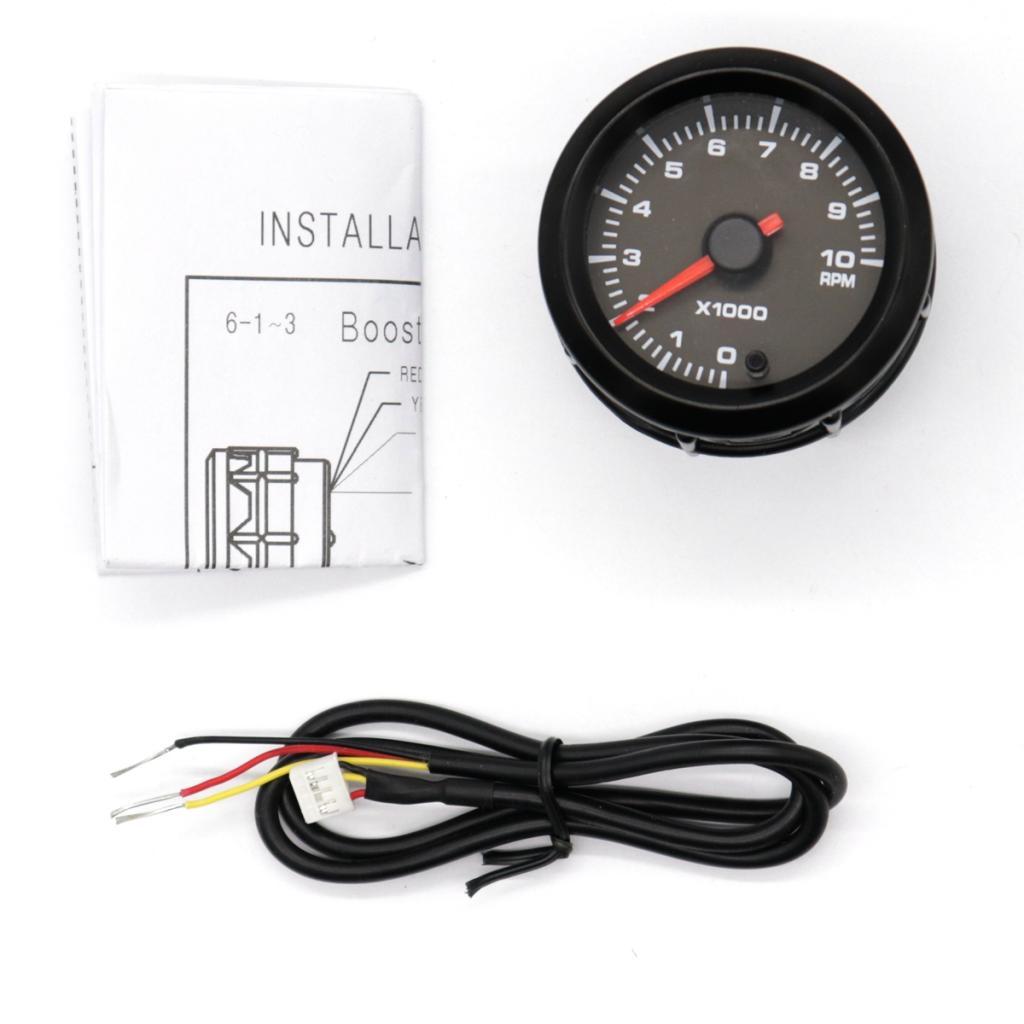 Tachometer 2″ 52mm 7 Color LED Car Pointer Tacho Gauge Meter 0~10000 RPM