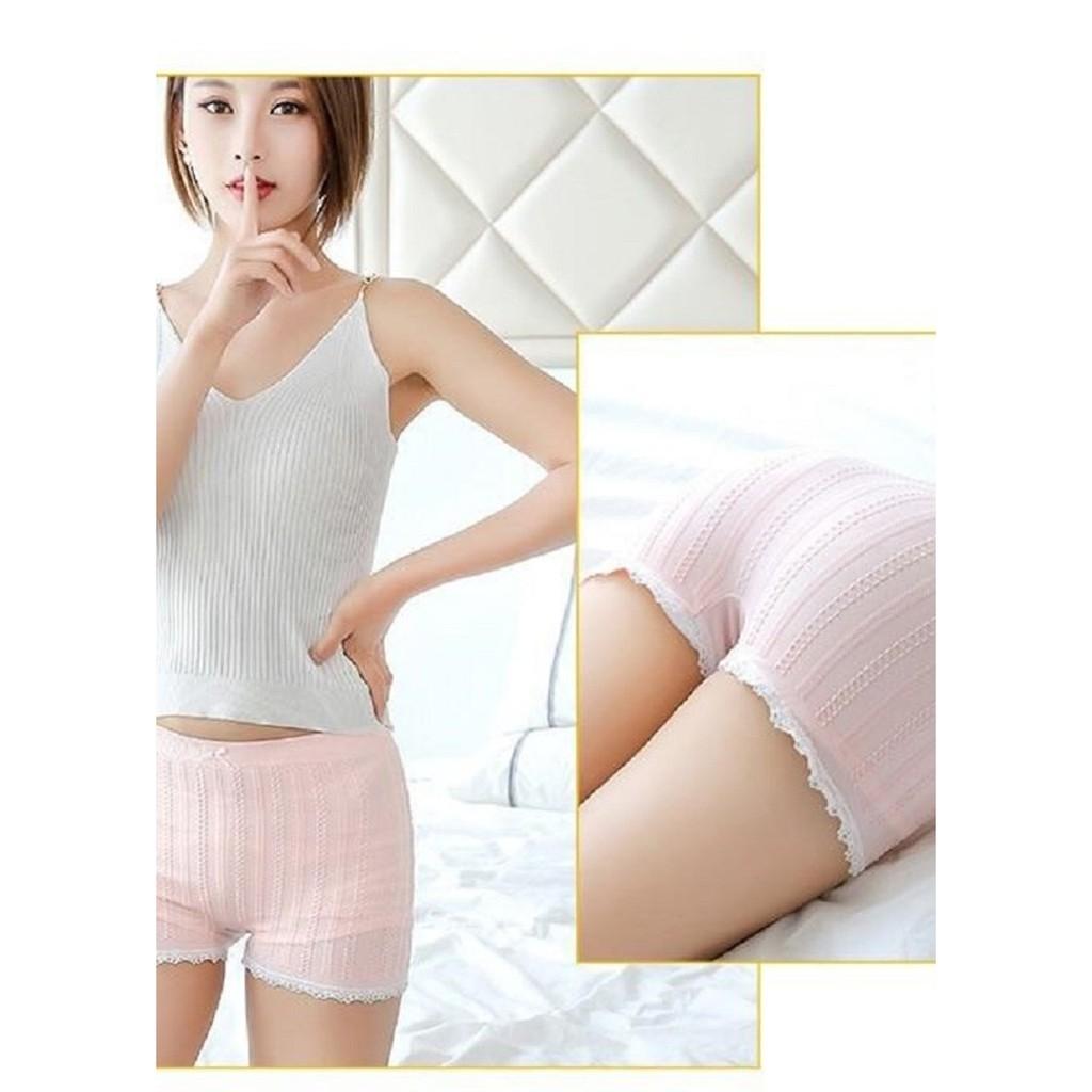 Quần Đùi Short Mặc Trong Váy Gân Tăm Bao Chất