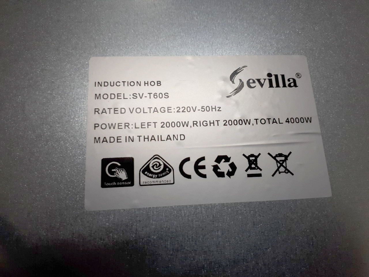 Bếp Điện Từ SEVILLA SV-T60S - Chính Hãng