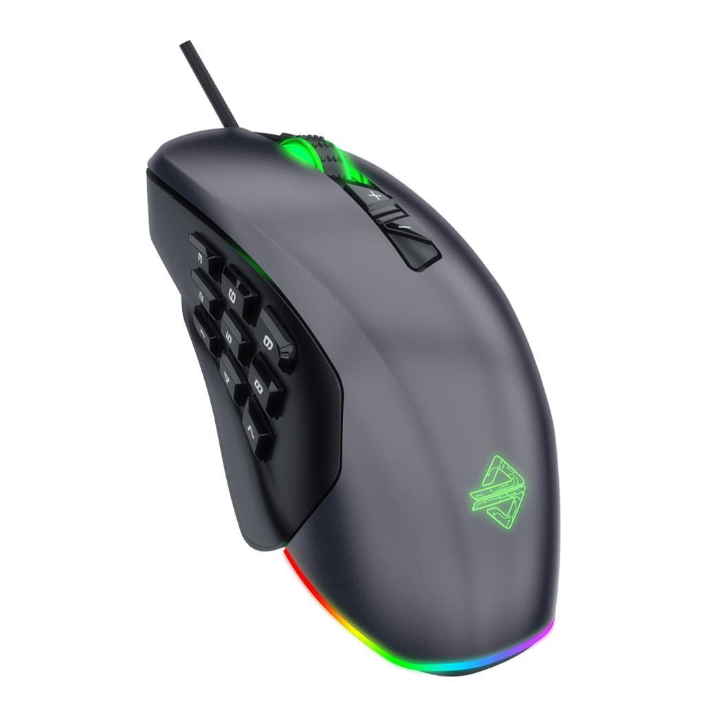 GTI USB Wired Computer Mouse, 3 Button, Scroll Wheel, Fit for Gaming, Gray