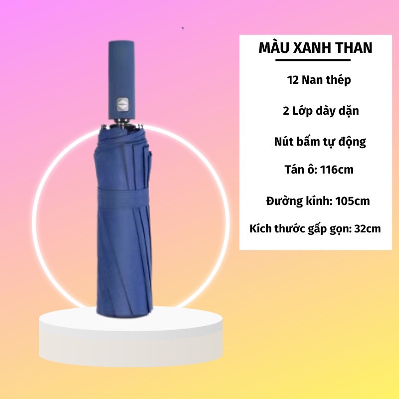 Ô dù tự động gấp mở 2 chiều cỡ lớn , chống tia uv chống nước cầm tay cao cấp 10 nan - JL