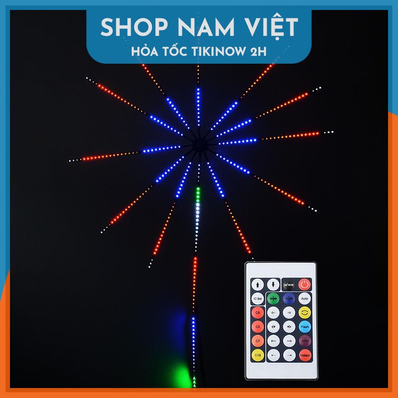 Led Firework Hiệu Ứng Tỏa Sáng Hào Quang, Cảm Ứng Nhạc, Điều Khiển App và Remote