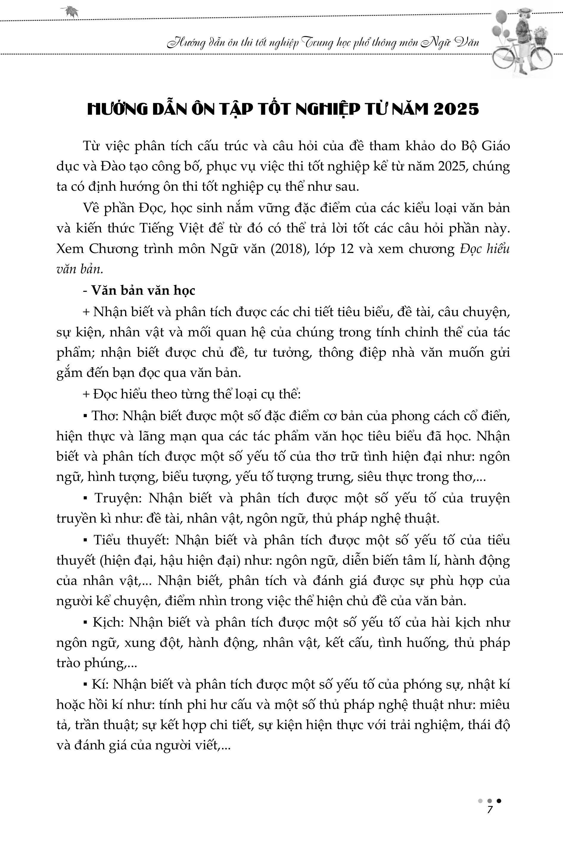 Sách - Hướng Dẫn Ôn Thi Tốt Nghiệp Trung Học Phổ Thông - Môn Ngữ Văn