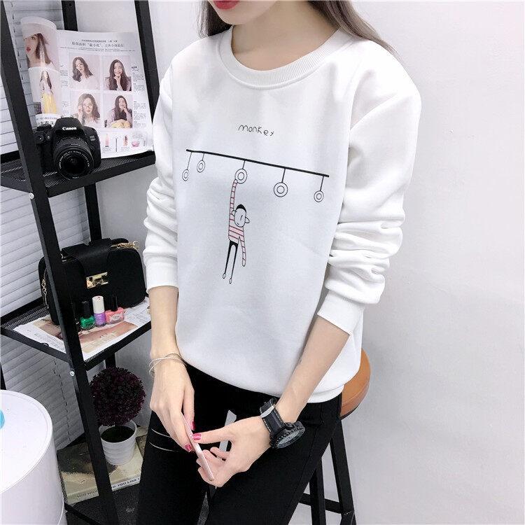 Áo sweater Mềm Tay Dài In Họa Tiết Dễ Thương Thoải Mái Cho Nữ LZD1286