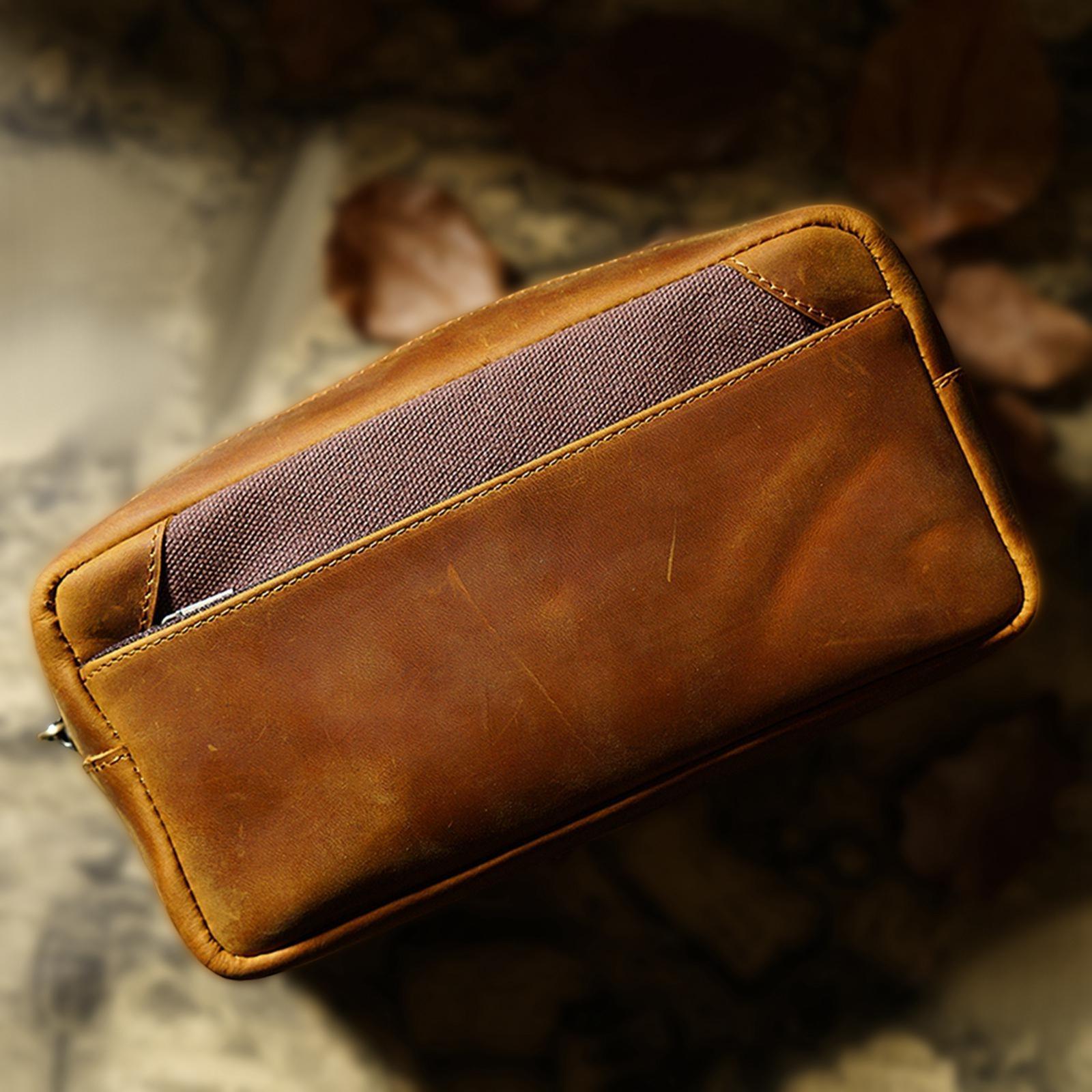 Portable Pencil Case Pencil Holder Pencil Pouch Pencil Brown