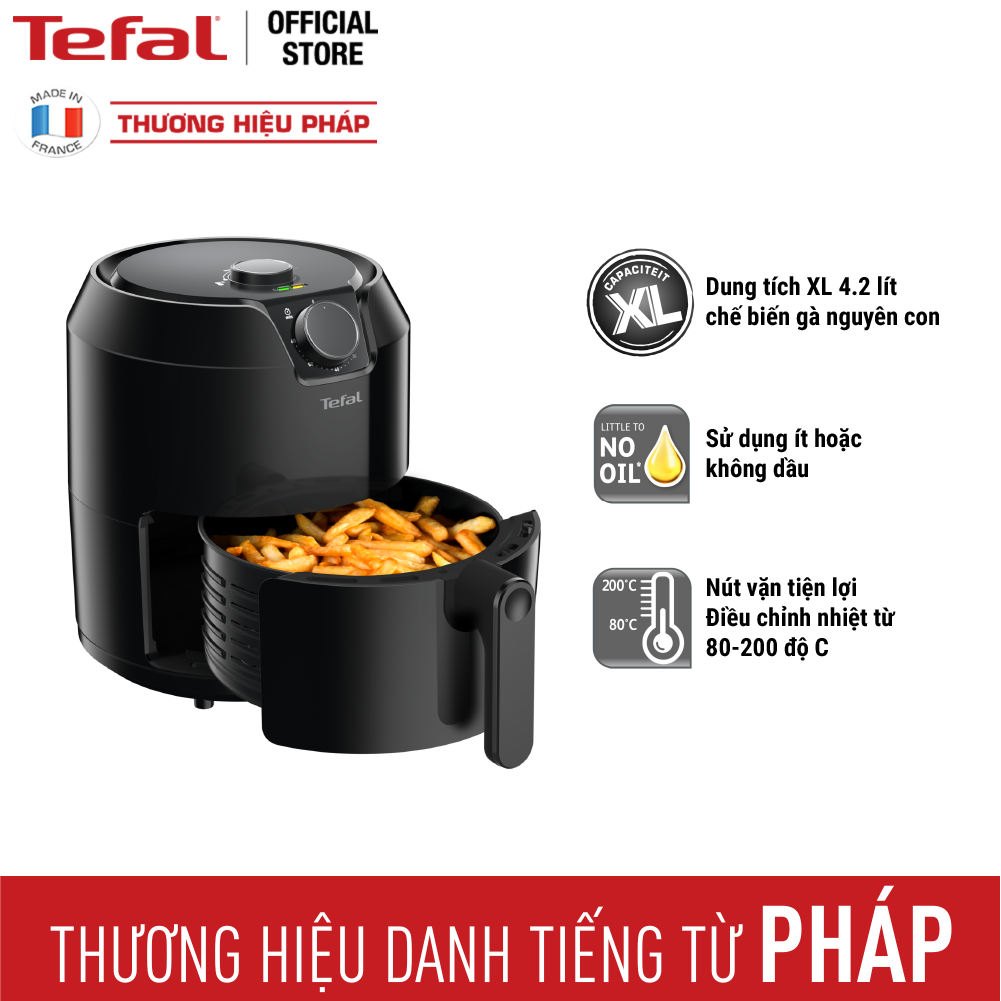 Nồi chiên không dầu cơ Tefal EY201815 giỏ chiên 4.2L/1.2kg - Hàng chính hãng