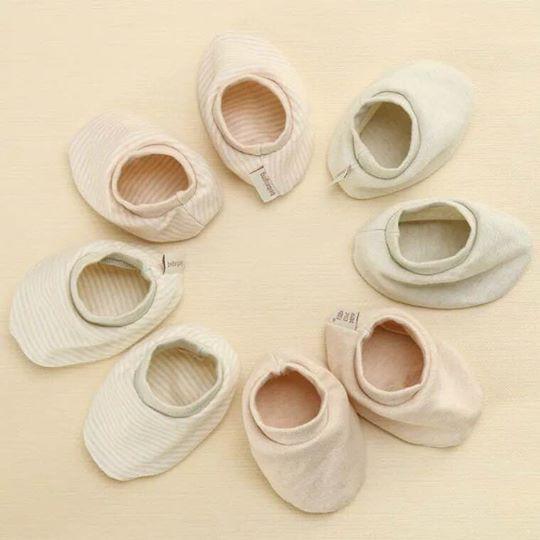 Bao chân cotton hữu cơ cho trẻ sơ sinh