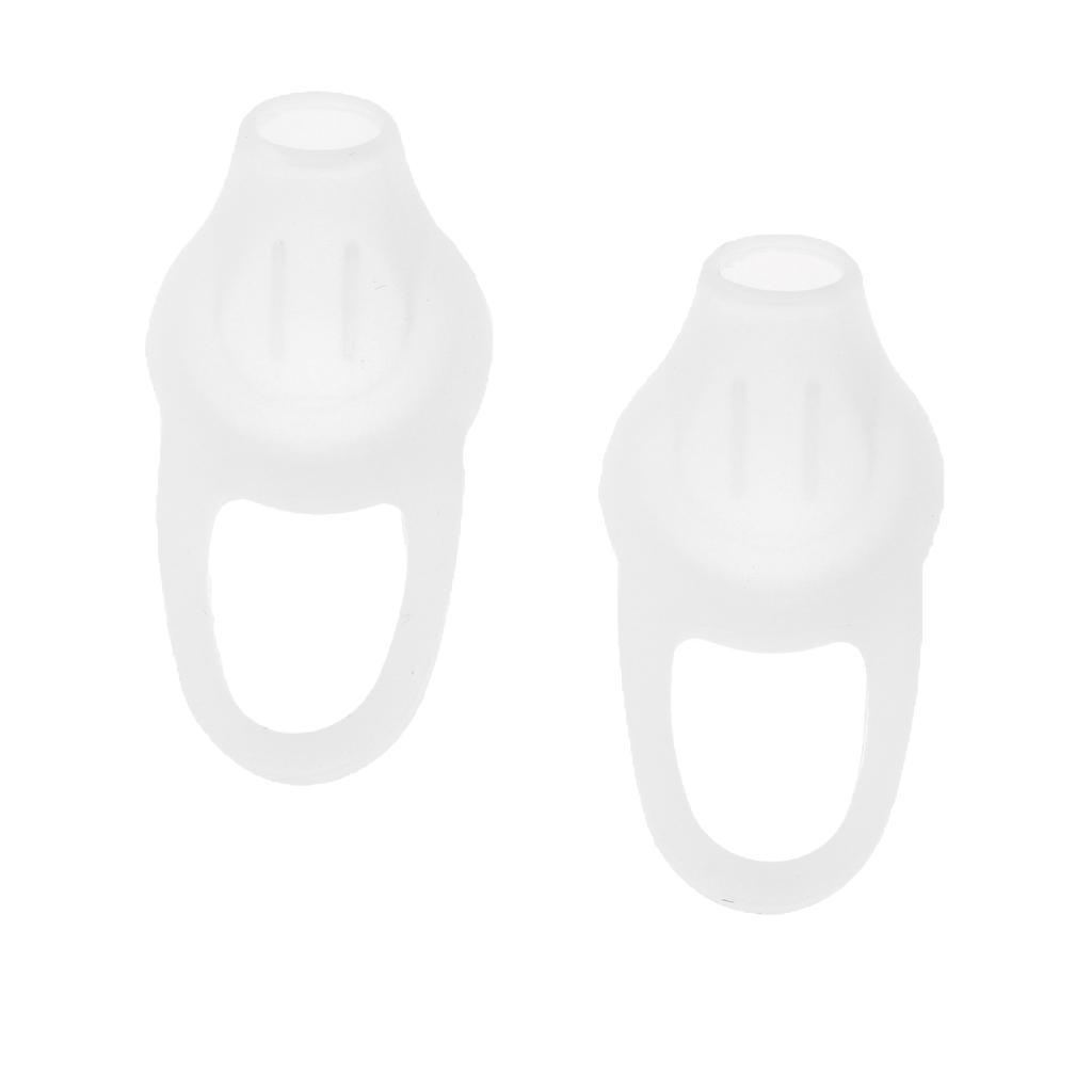 2X  Universal Silicone   Caps for Wireless Earphone White