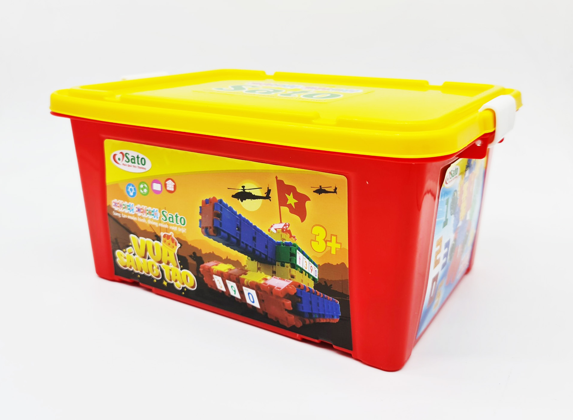 Đồ chơi xếp hình  mầm non VUA SÁNG TẠO 144 chi tiết (SATO16)