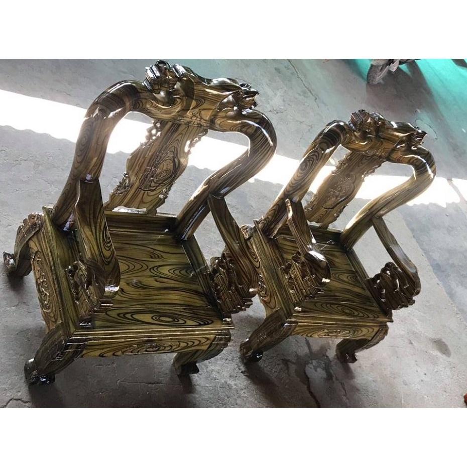 Bộ bàn ghế quốc đào tay 12 gỗ tràm vân