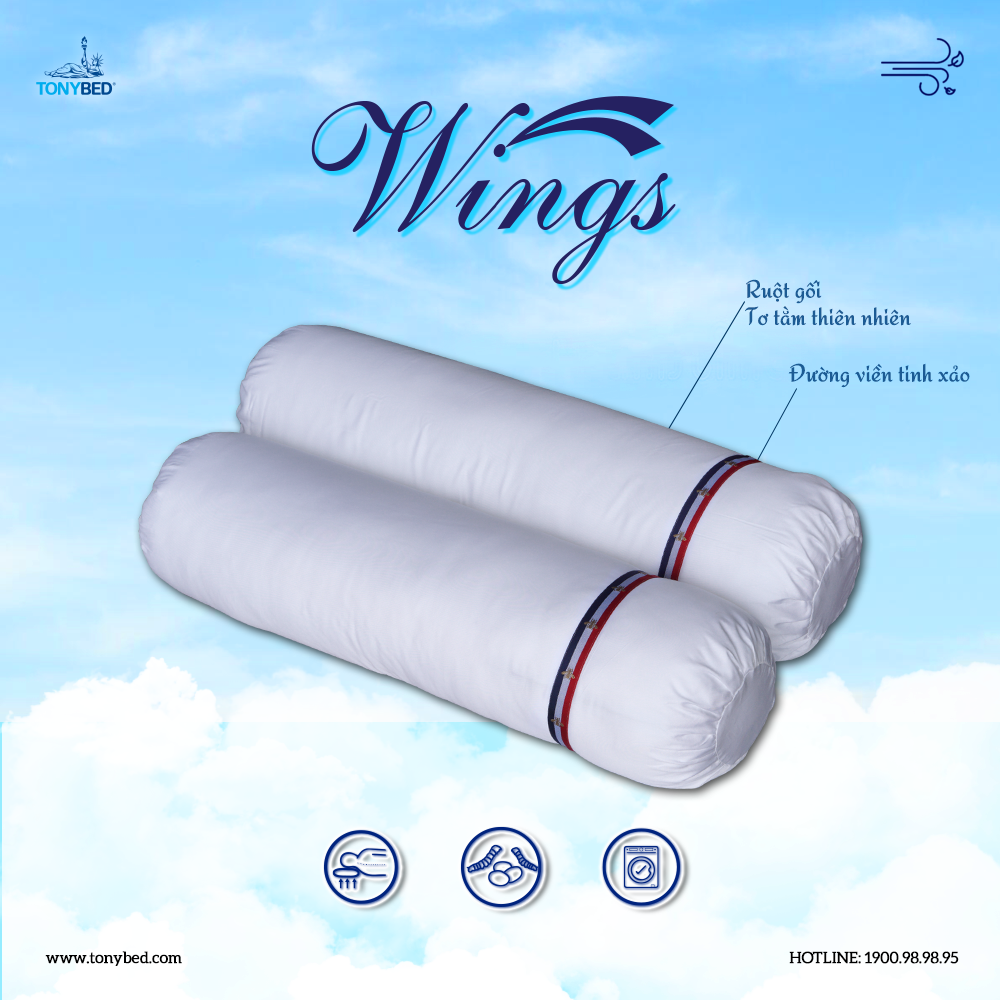 Gối ôm tơ tằm Wings