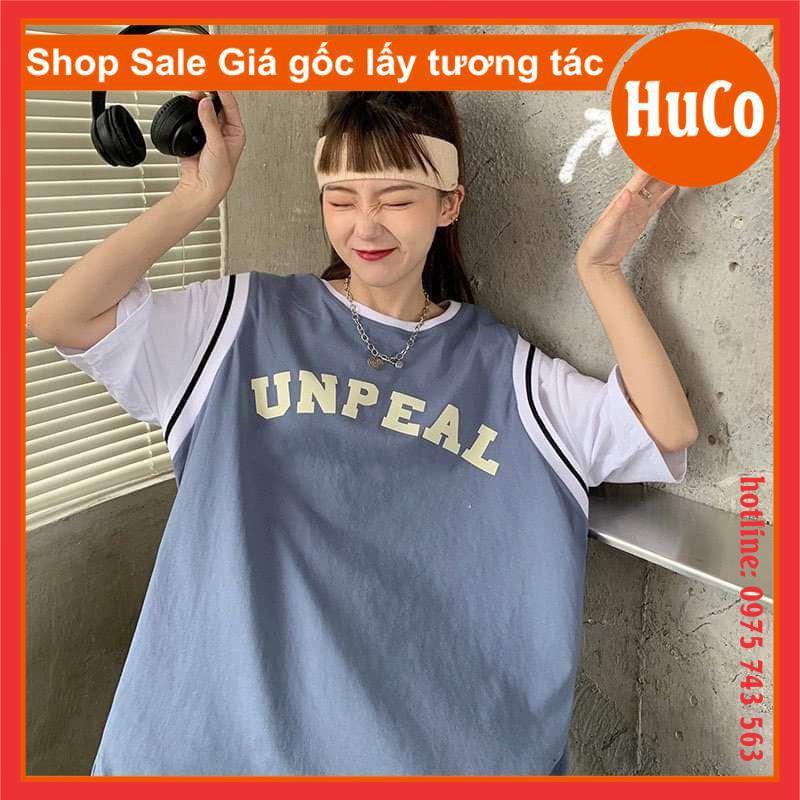 áo thun phối tay raplang bóng chày UnPea ngắn tay chất cotton form rộng unisex freesize nam nữ dưới 55kg form chuẩn ảnh