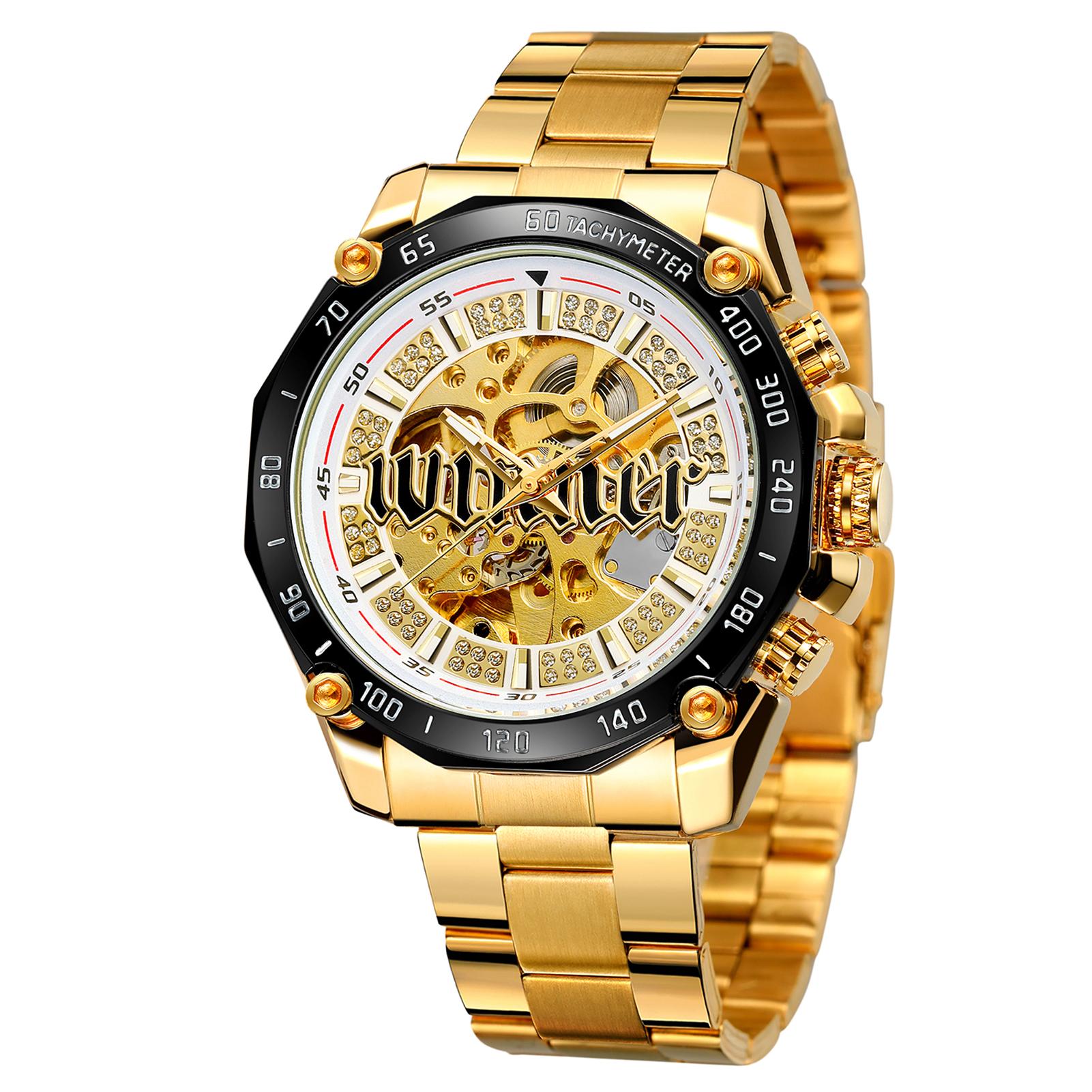 Đồng hồ cơ tự động lên dây cót cho nam thời trang bằng thép không gỉ