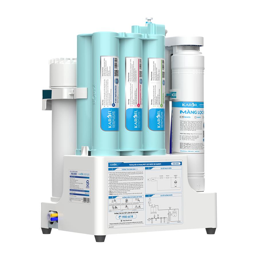 [ĐỘC QUYỀN ONLINE - TẶNG BỘ LÕI] Máy lọc nước RO để gầm Karofi KAQ-UE03 - hệ 10 lõi, Màng RO 50 GPD, Bảo hành 36 Tháng - Hàng Chính Hãng