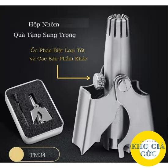 Dụng cụ cắt tỉa lông mũi bằng thép cắt nhanh lưỡi bén không đau kèm hộp đựng cao cấp