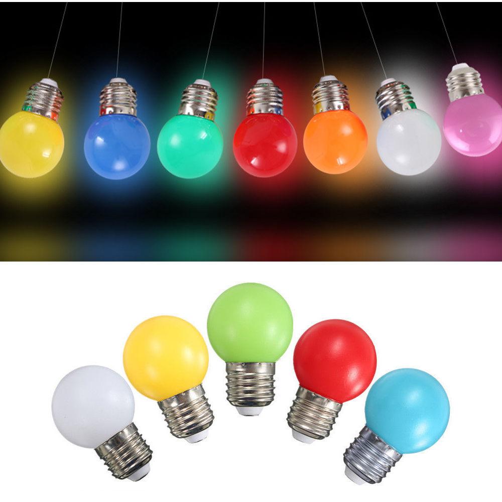 3 Piece E27 Screw Base 1W LED Golf Ball Light Bulb Globe Lamp for Holiday Party Decoration 220V -Warm White