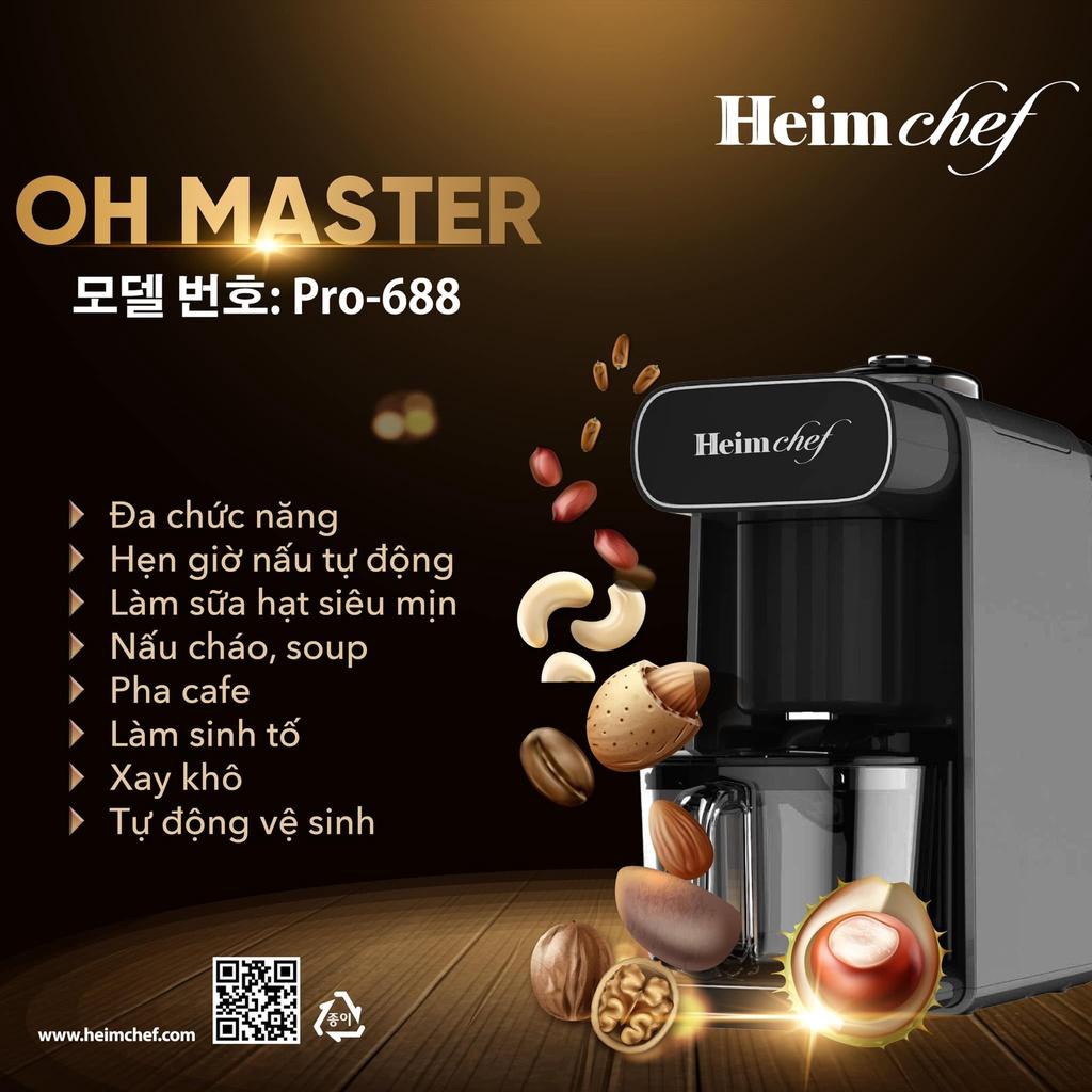 Máy Làm Sữa Hạt Heimchef, Máy Nấu Sữa Đậu Nành, Soy Milk Maker, Nhập Hàn Quốc, Công Suất 1800W, Dung Tích 1L