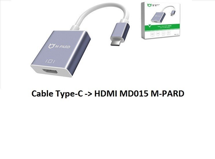 Cáp chuyển đổi Type C to HDMI M-pard MD015 Kết nối Laptop USB-C với Máy Chiếu - Hàng Nhập Khẩu