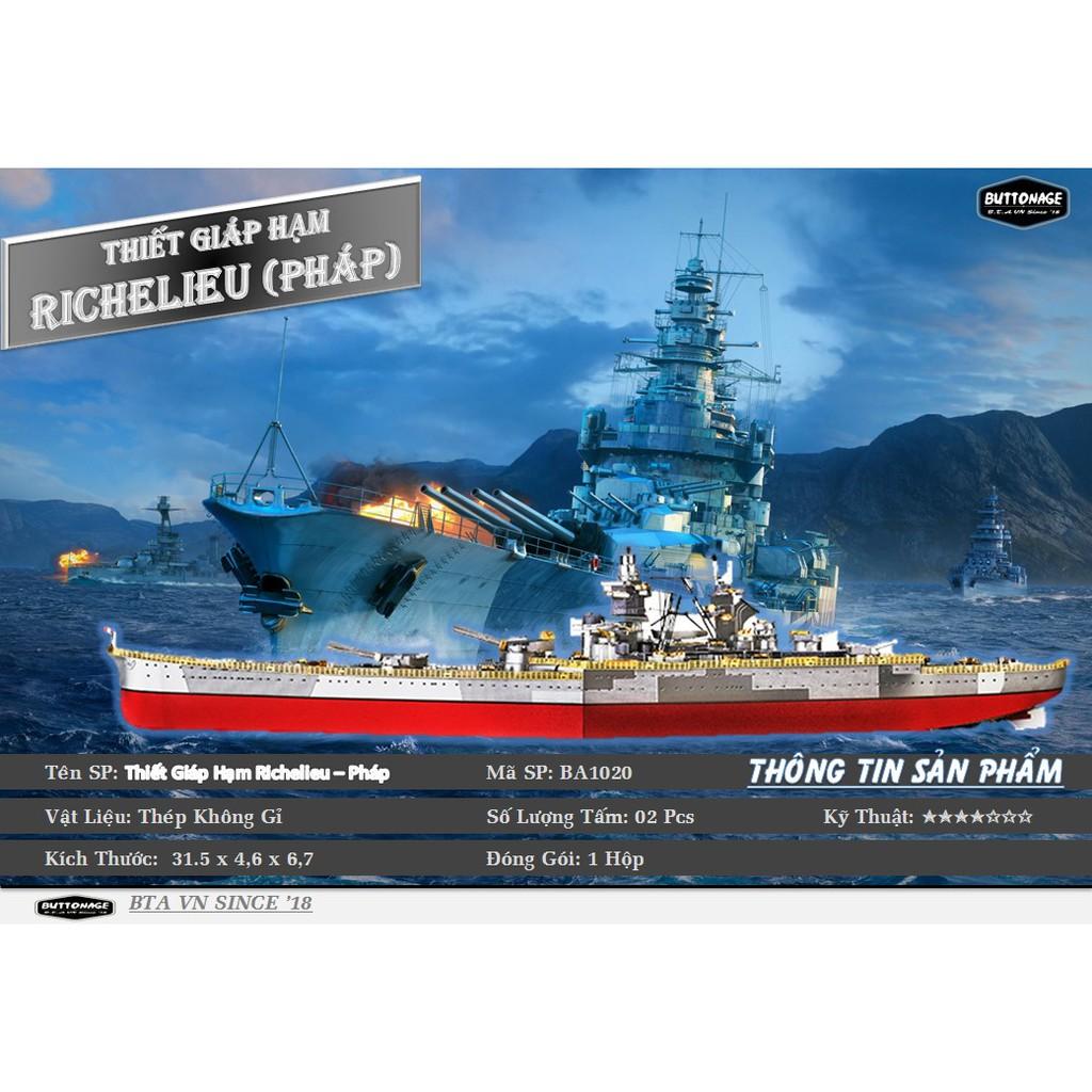 Mô Hình Lắp Ráp 3d Thiết Giáp Hạm Richelieu – Pháp