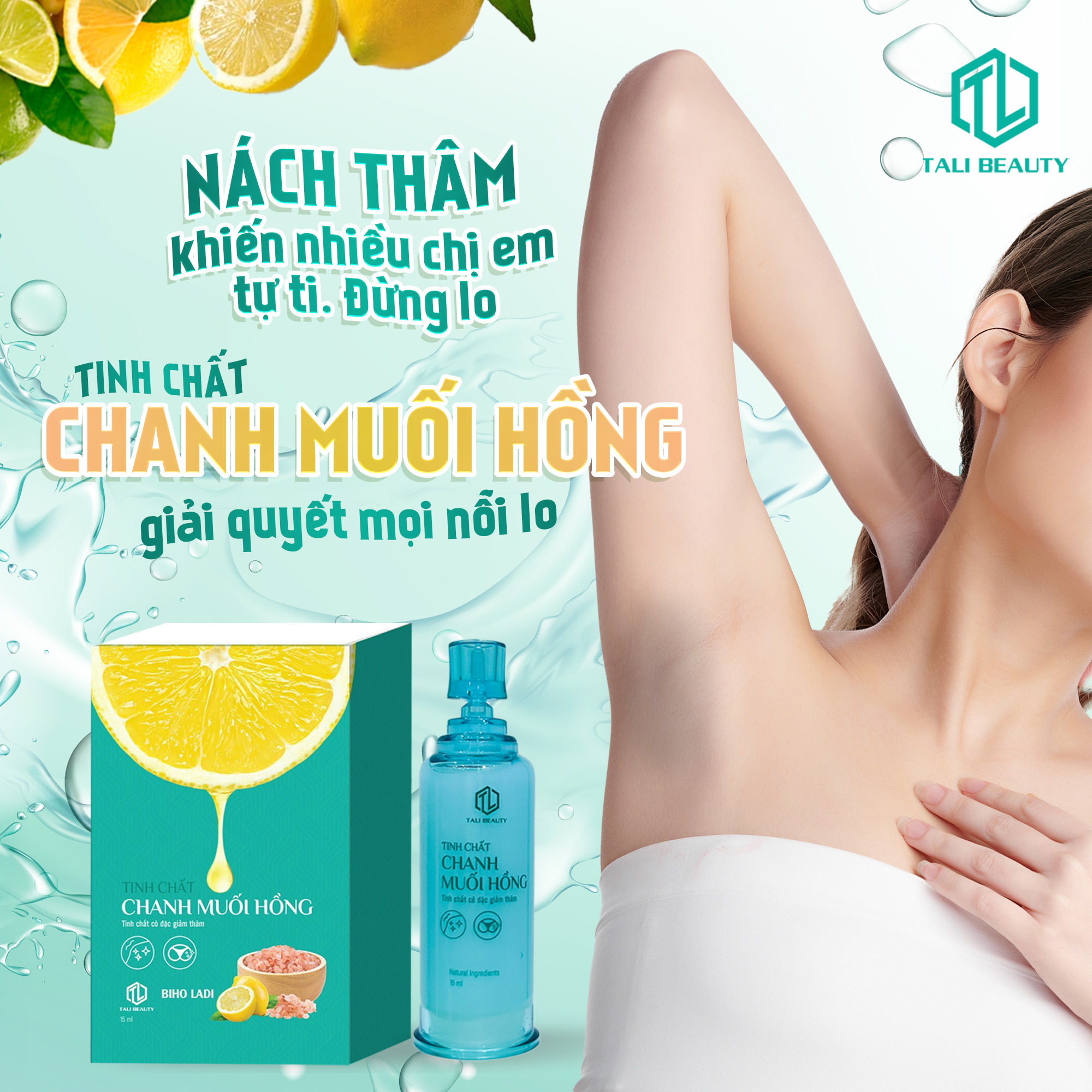 Tinh chất chanh muối hồng - giảm thâm nách, mông, bẹn