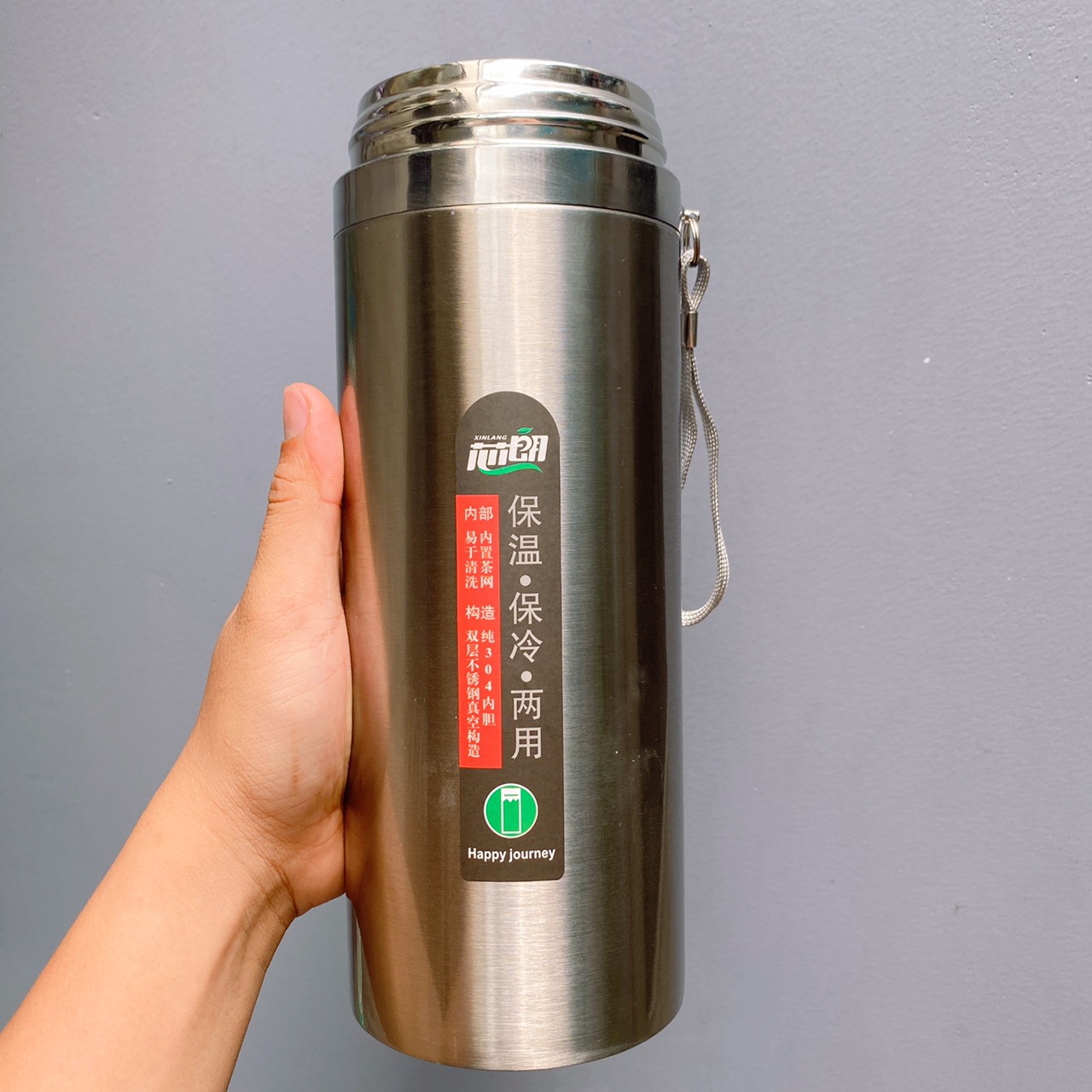 Bình Giữ Nhiệt Inox 304 1200ml Giữ Nhiệt Trên 12H - Kèm Lọc Trà-