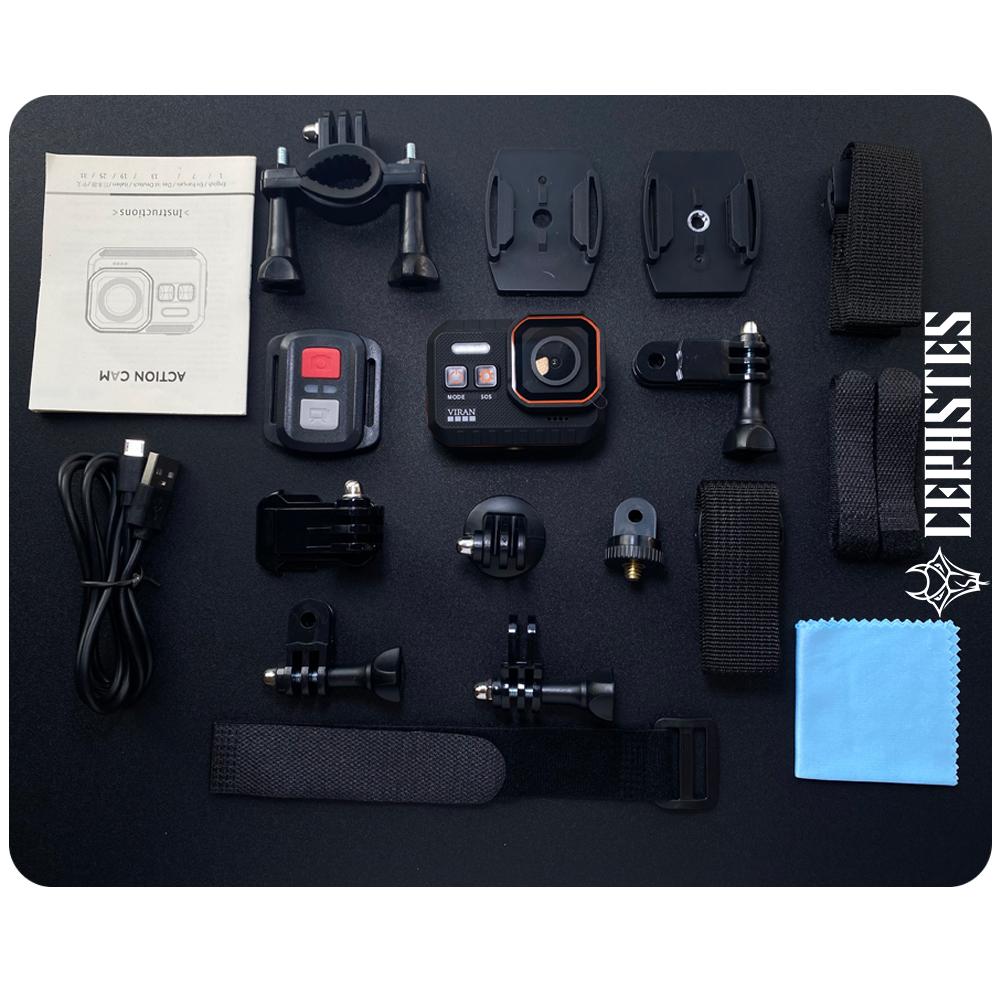 Camera Hành Động CERASTES 4K60FPS Có Màn Hình Điều Khiển Từ Xa Camera Thể Thao Chống Nước Ổ Ghi Ổ Camera Thể Thao Mũ Bảo Hiểm Action Cam