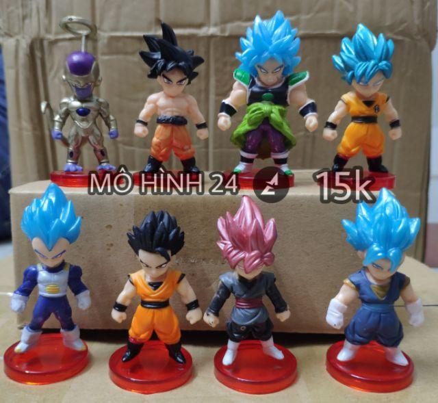 Mô hình NHÂN VẬT chibi goku mini dragon ball buu broly king vegeta super saiyan god dragonball Majin buu CB16