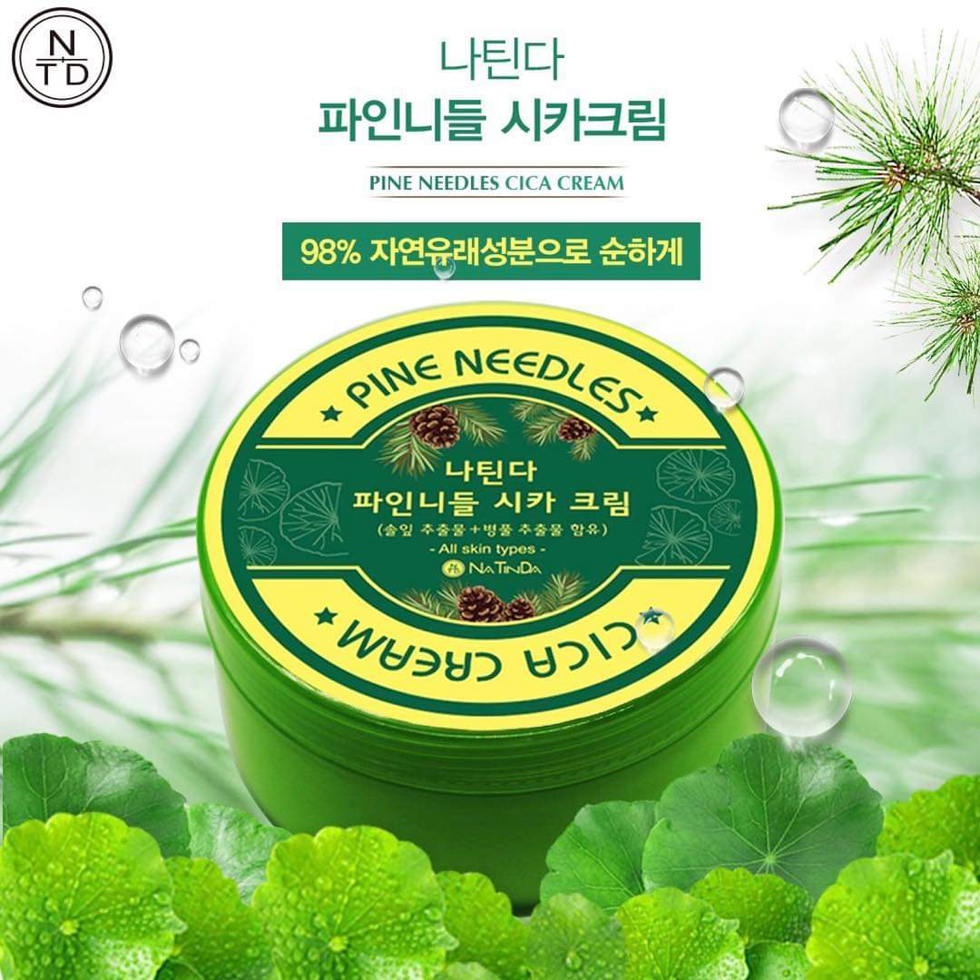 Kem dưỡng ẩm và dịu da Natinda Pine Needles Cica Cream 300ml