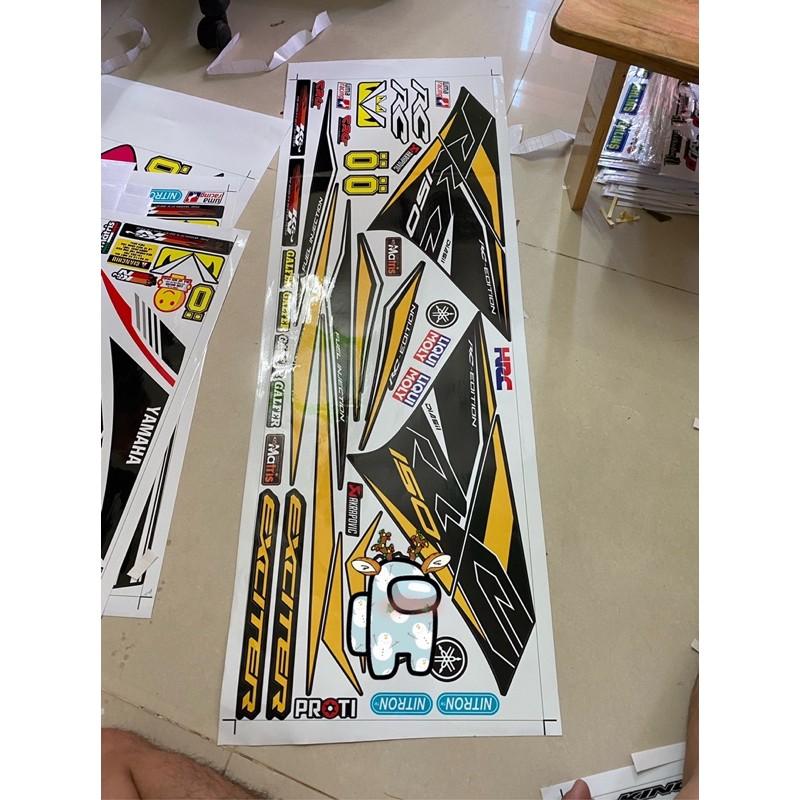 Tem rời dành cho Exciter 150 RC dán xe đen