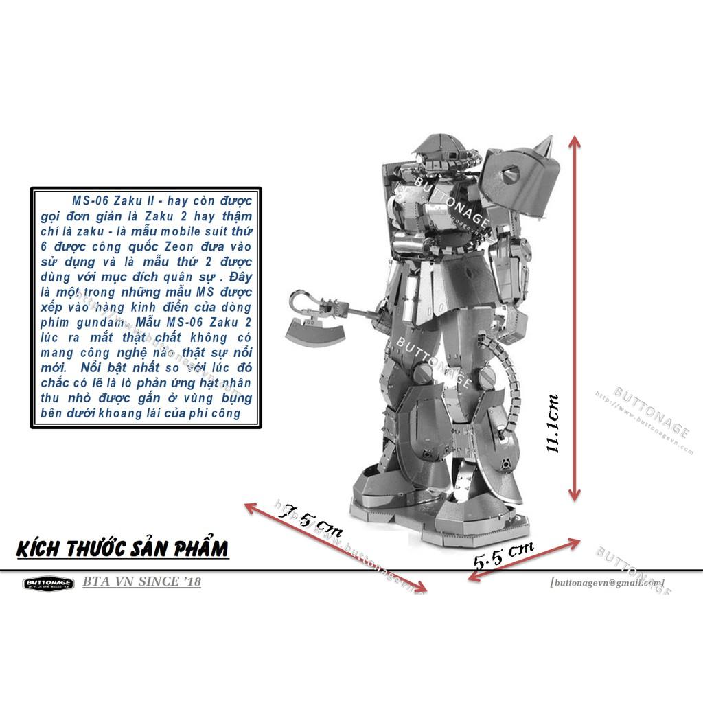 Mô Hình Lắp Ráp 3d Người Máy Gundam MS-06ZAKUII