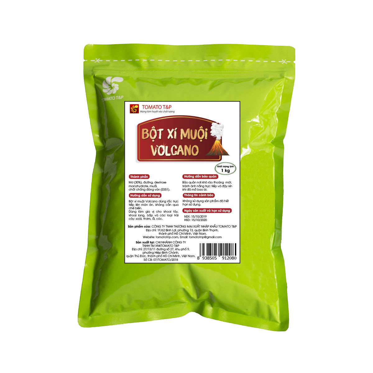 Bột xí muội Volcano (1Kg / Gói)