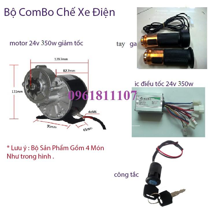 Bộ combo chế xe điện 24v 350w giảm tốc