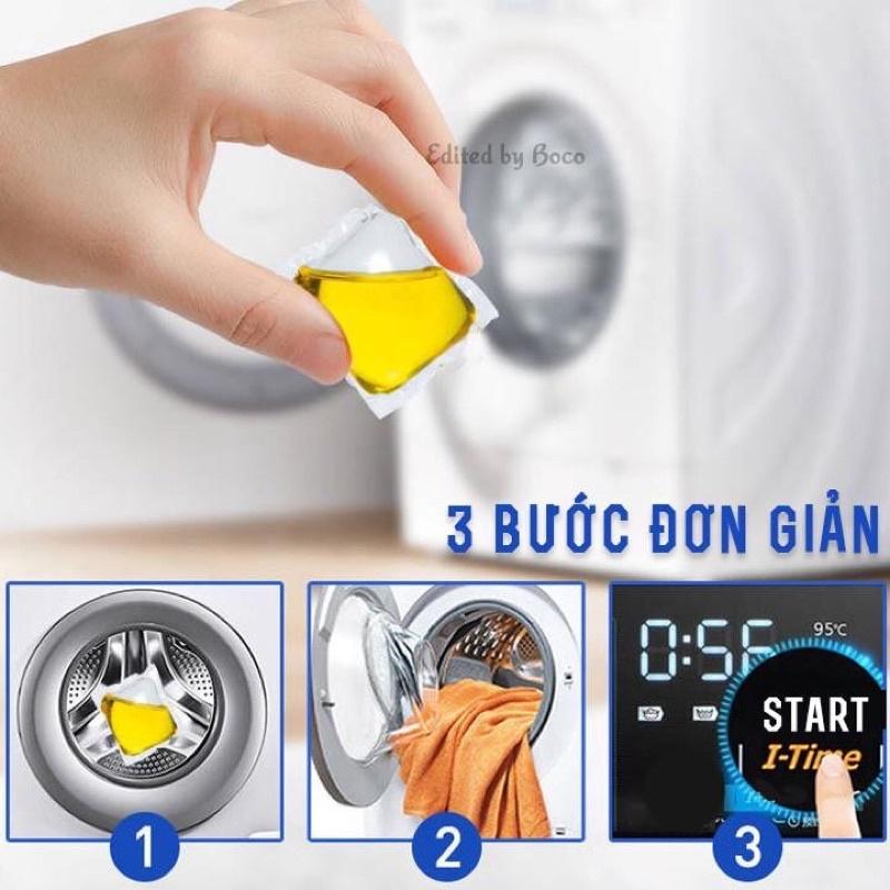 HỘP 30 VIÊN NƯỚC GIẶT XẢ QUẦN ÁO TẨY VẾT BẨN NHIỀU MÙI HƯƠNG