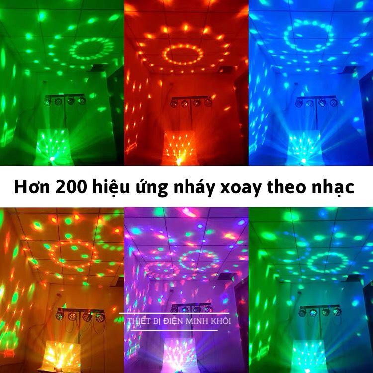 Đèn Led Xoay 7 Màu Pha Lê Trang Trí Karaoke, Sân Khấu, đèn nháy quẩy vũ trường