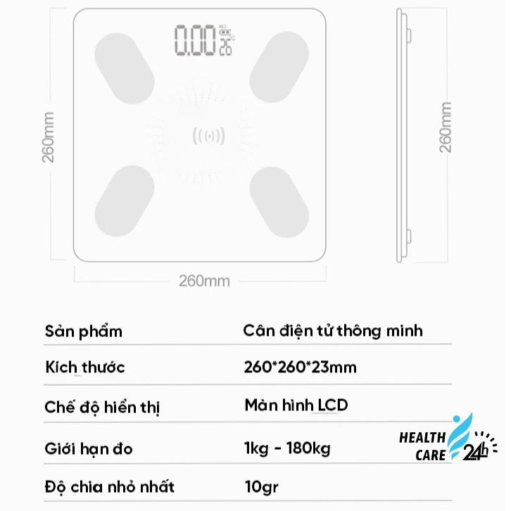 Cân Đo Sức Khỏe Thông Minh Cao Cấp, Đo Cân Nặng Và Phân Tích Chỉ Số Cơ Thể, Kiểm Soát Chế Độ Ăn Uống, Hoạt Động Thể Thao