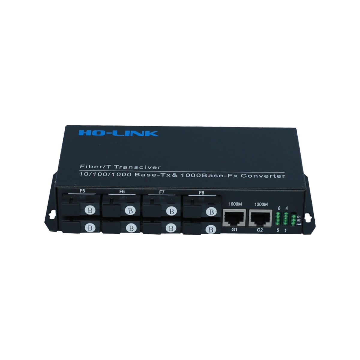 Switch quang 8 port SC 1gigabyte, 2 Cổng LAN Ho-link HL-8FG2E-1000 - Hàng Chính Hãng