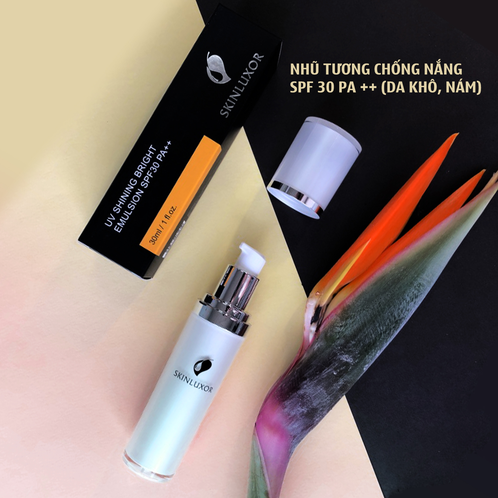 NHŨ TƯƠNG CHỐNG NẮNG SPF 30 PA ++ SKINLUXOR UV SHINING BRIGHT EMULSION SPF30 PA++ 30ml