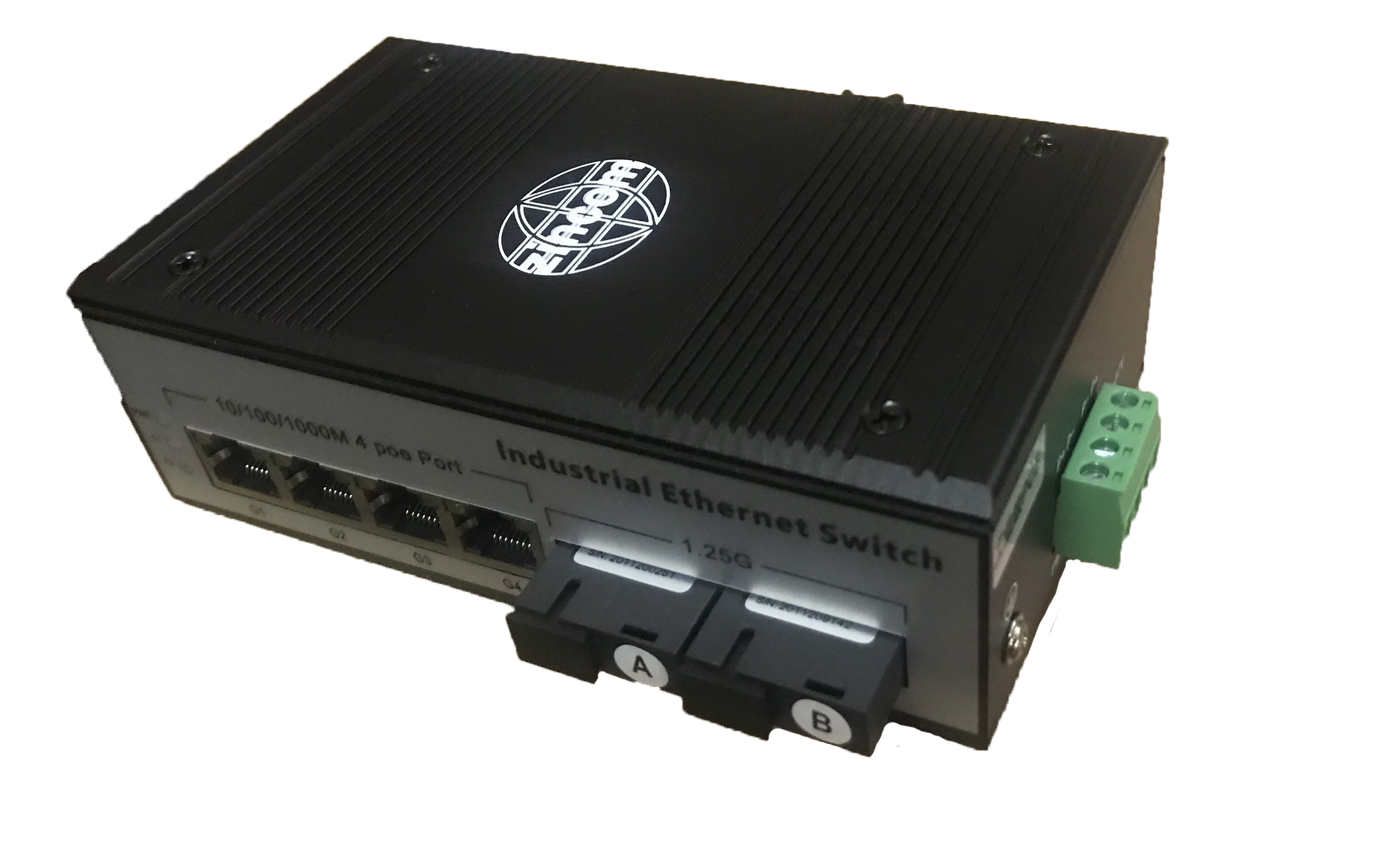 Thiết bị chuyển mạch công nghiệp, Switch POE công nghiệp 4 ports POE 1000M, 2 ports FIBER 1000M 20KM - hàng chính hãng ZINCOM