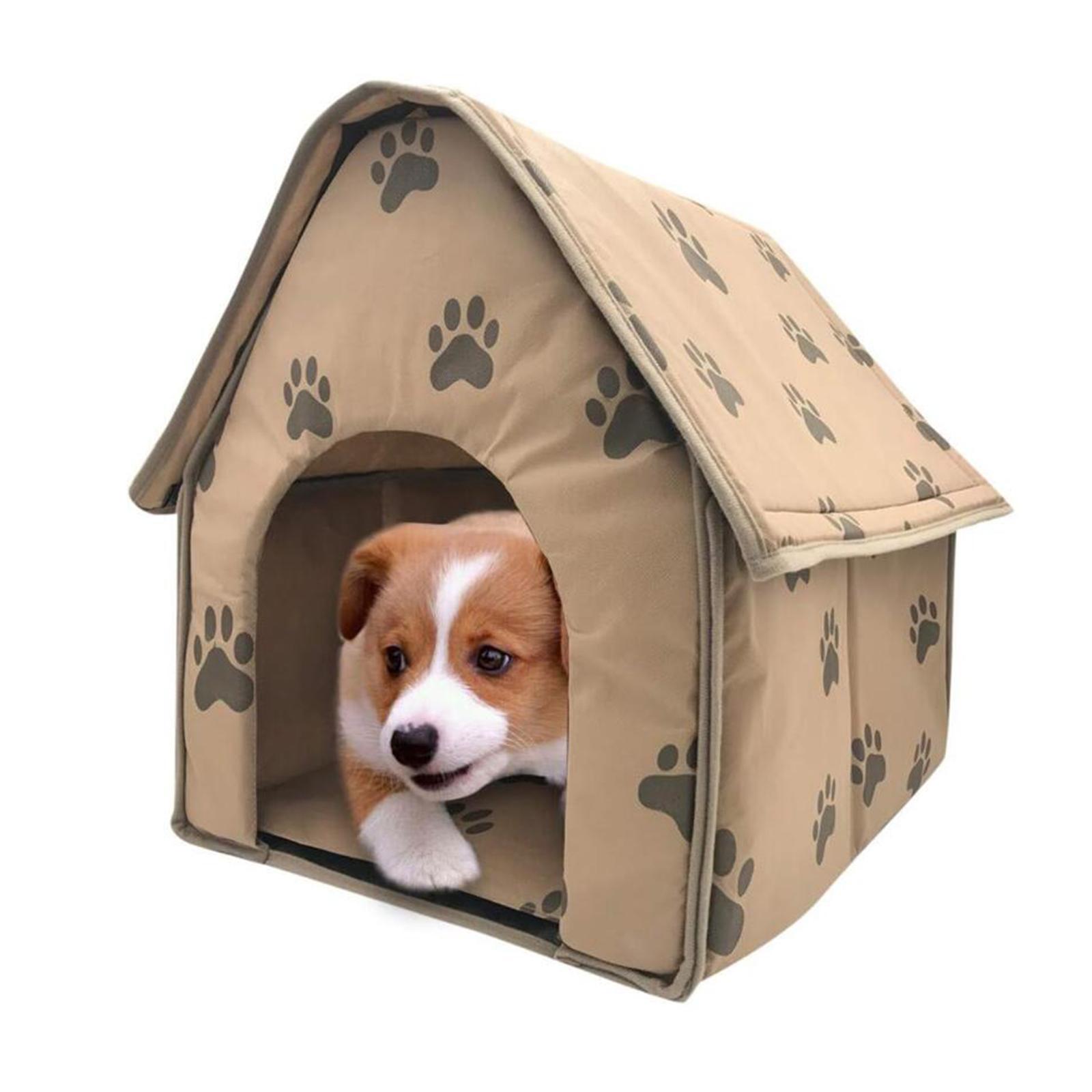 Small Footprints Pet House Dog Bed House Kitty Nonslip Dog Sleeping Bed Winter Warm Nest Cat Bed for Indoor Cats, for Small Medium Dogs Cats